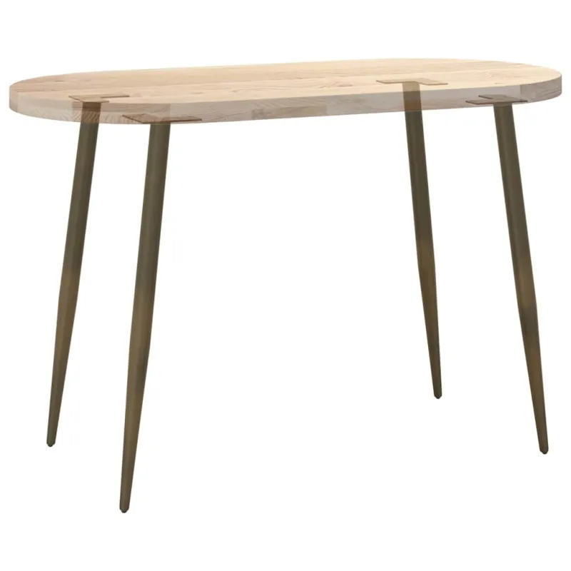 Konsolinio stalo kojelės, kūginės, 4 vnt., natūralus plienas, 72-73 cm, plienas