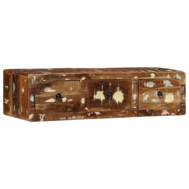 Sieninė televizoriaus spintelė, 100x32x25cm, perdirbta mediena