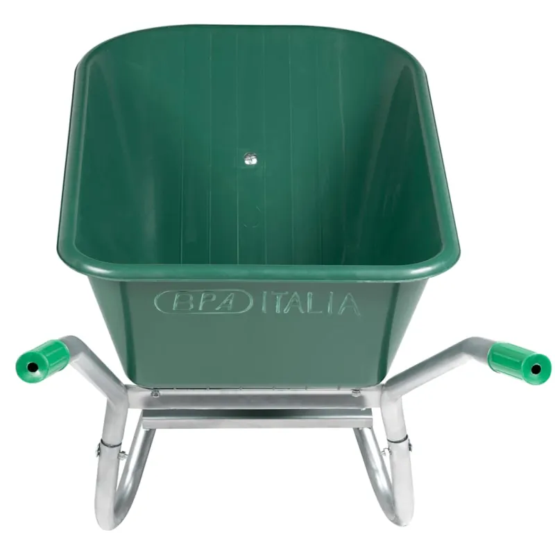 Wheelbarrow Green 90 L 150 kg Cinkuotas plienas ir plastikas