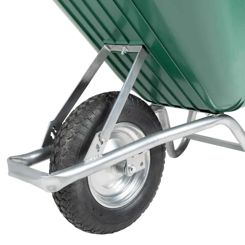 Wheelbarrow Green 90 L 150 kg Cinkuotas plienas ir plastikas
