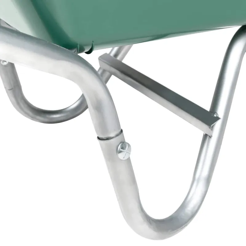 Wheelbarrow Green 90 L 150 kg Cinkuotas plienas ir plastikas