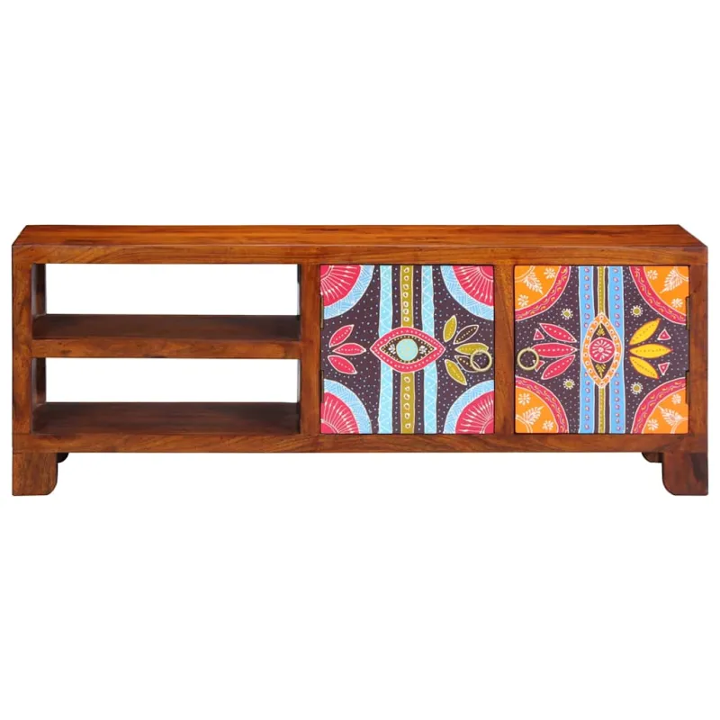 TV Spintelė Daugiaspalvė 110x30x40 Akacijos masyvo