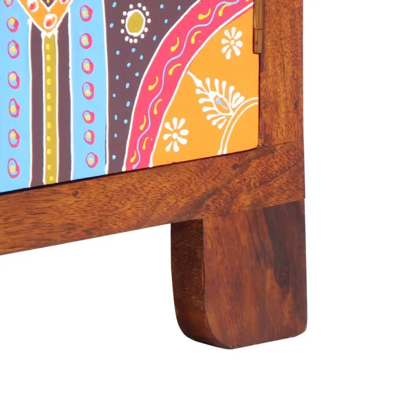 TV Spintelė Daugiaspalvė 110x30x40 Akacijos masyvo