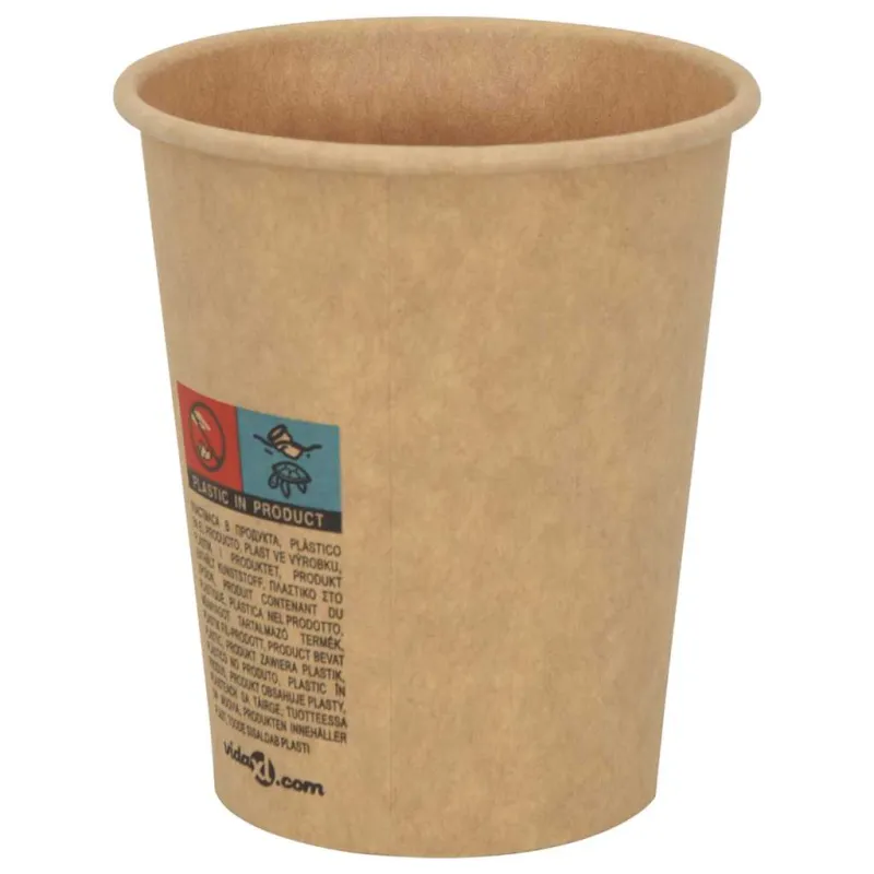 Popieriniai kavos puodeliai 1000 vnt 8oz 200ml Ruda
