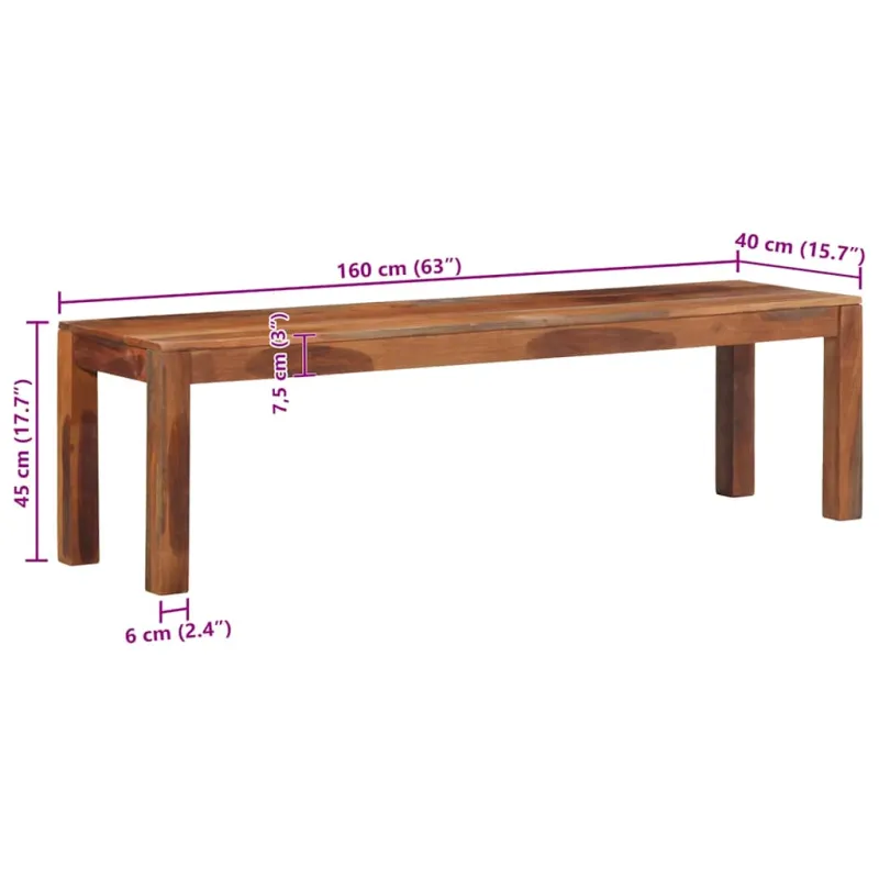 Suoliukas 160 cm Akacijos masyvo