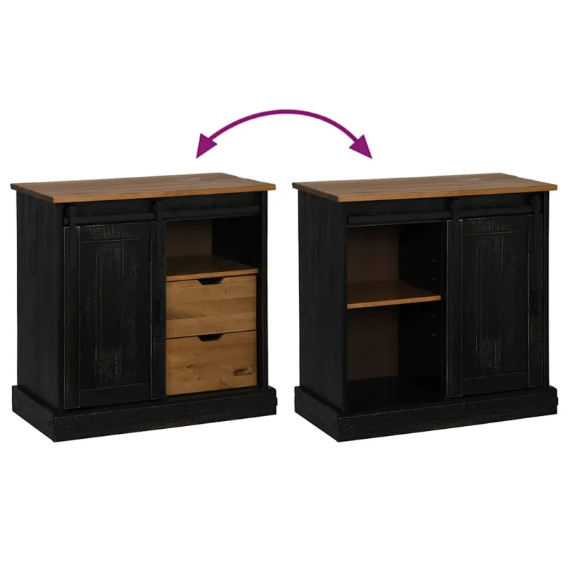 indauja HALDEN su stumdomomis durimis juoda 80x40x80 cm