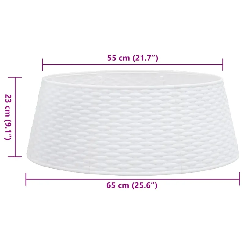 Kalėdų eglutės sijonas Baltas Ø65x23 cm Plastikas