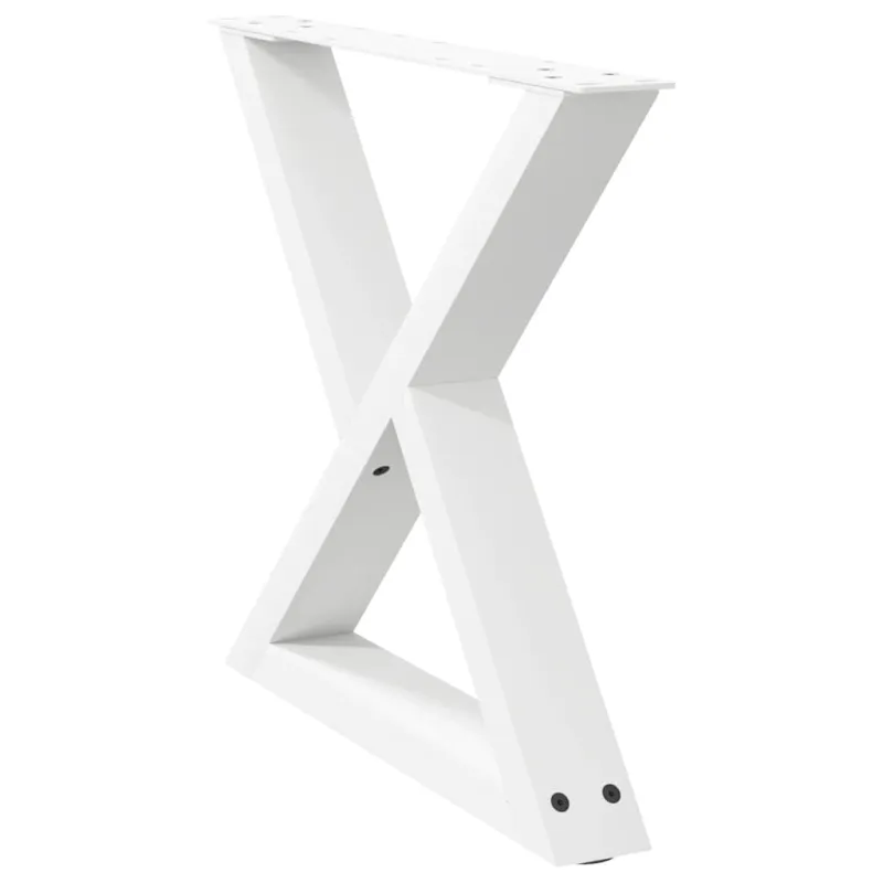 Kavos staliuko kojelės, 2 vnt., baltos, 50x(42-43,3) cm, plienas