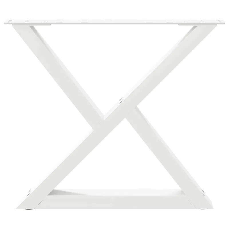 Kavos staliuko kojelės, 2 vnt., baltos, 50x(42-43,3) cm, plienas