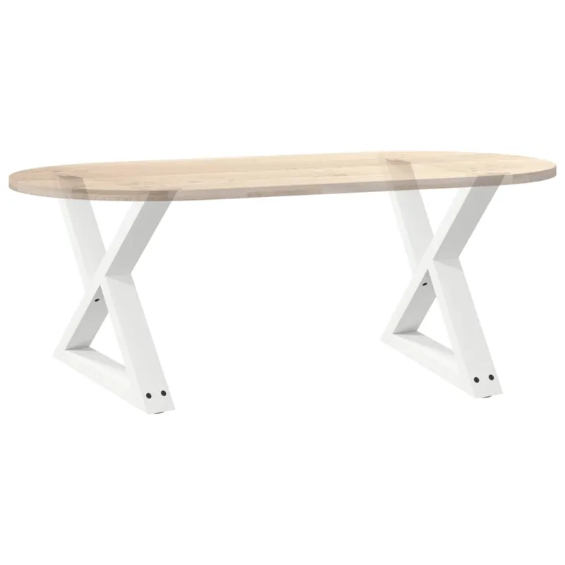 Kavos staliuko kojelės, 2 vnt., baltos, 50x(42-43,3) cm, plienas