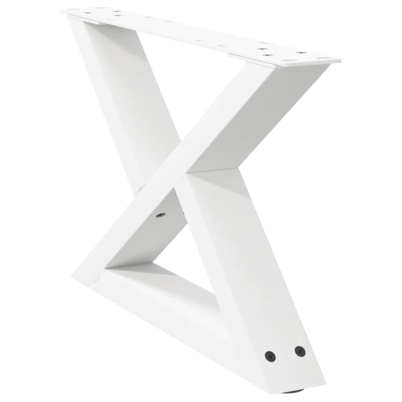 Kavos staliuko kojelės, 2 vnt., baltos, 60x(30-31,3) cm, plienas