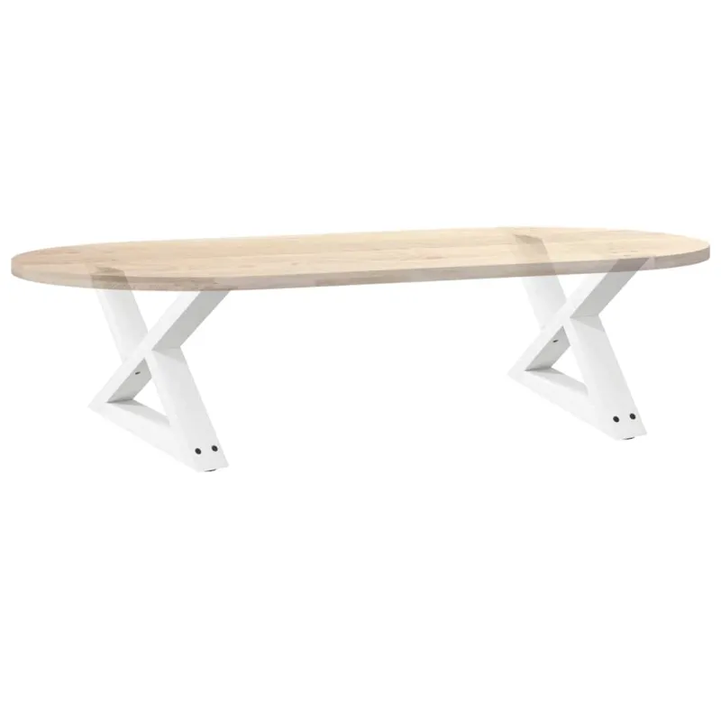 Kavos staliuko kojelės, 2 vnt., baltos, 60x(30-31,3) cm, plienas