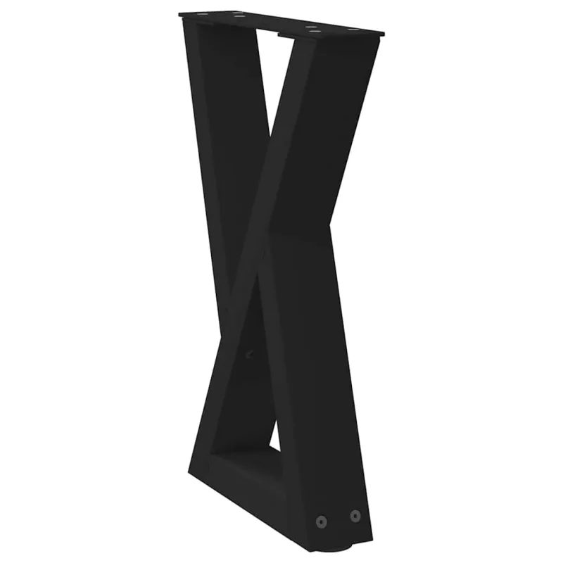 Kavos staliuko kojelės, 2 vnt., juodos, 28x(42-43,3) cm, plienas