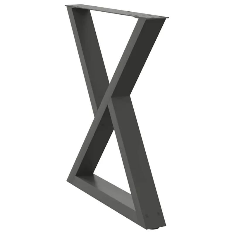 Valgomojo stalo kojos, 2 vnt., antracito spalvos, 70x(72-73,3) cm, plienas