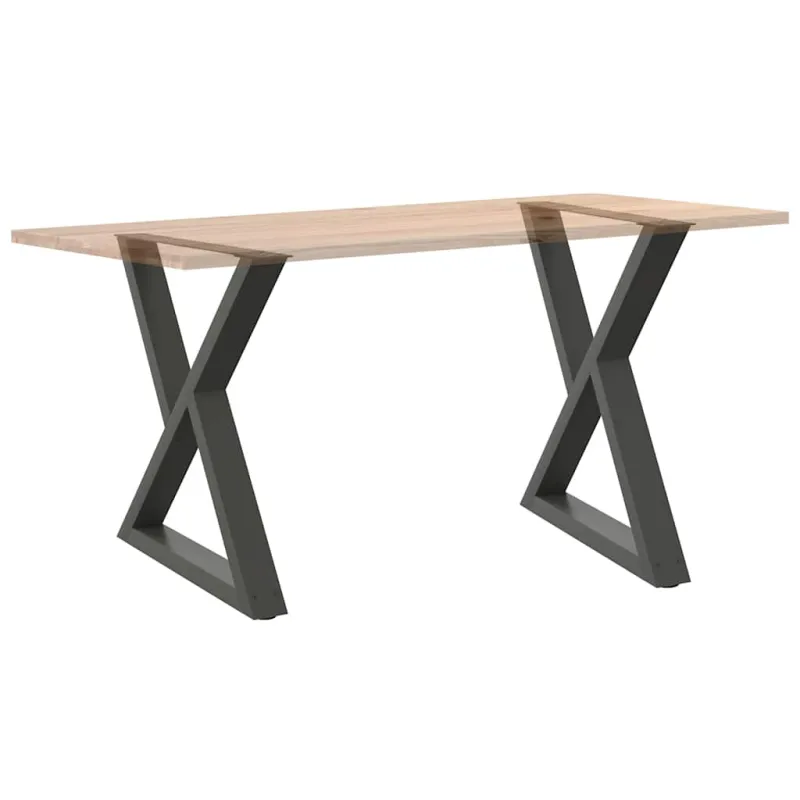 Valgomojo stalo kojos, 2 vnt., antracito spalvos, 70x(72-73,3) cm, plienas