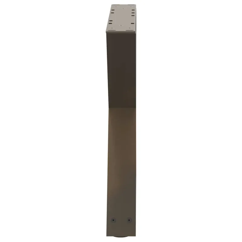 Kavos staliuko kojelės, 2 vnt., natūralus plienas, 50x(42-43,3) cm, plienas