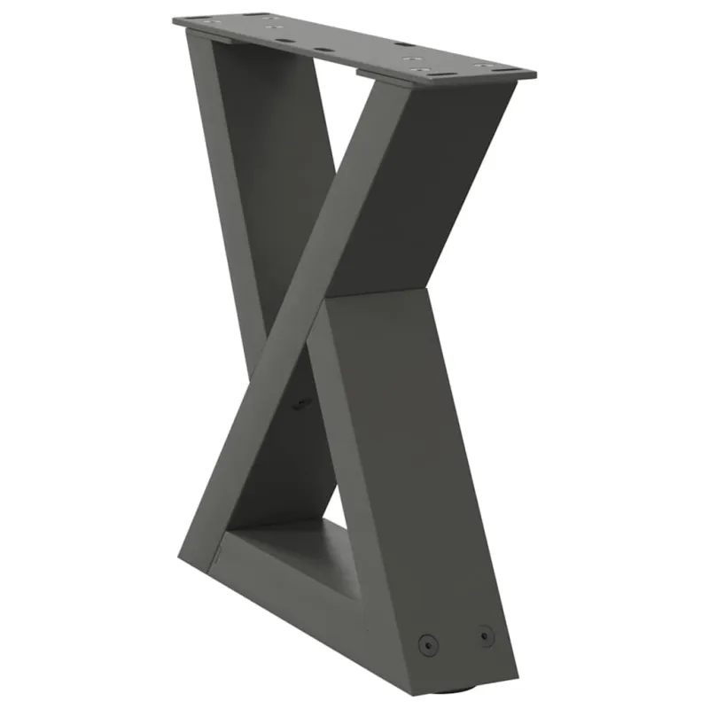 Kavos staliuko kojos, 2 vnt., antracito spalvos, 40x(30-31,3) cm, plienas