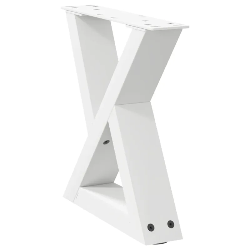 Kavos staliuko kojelės, 2 vnt., baltos, 30x(30-31,3) cm, plienas