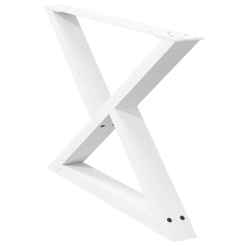 Kavos staliuko kojelės, 2 vnt., baltos, 70x(42-43,3) cm, plienas