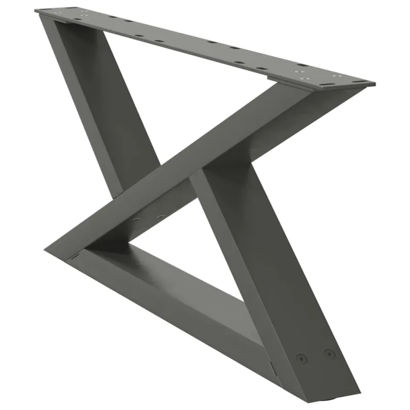 Kavos staliuko kojos, 2 vnt., antracito spalvos, 70x(30-31,3) cm, plienas