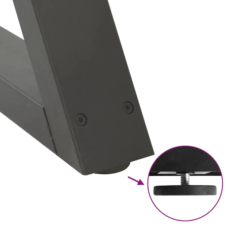 Kavos staliuko kojos, 2 vnt., antracito spalvos, 70x(30-31,3) cm, plienas