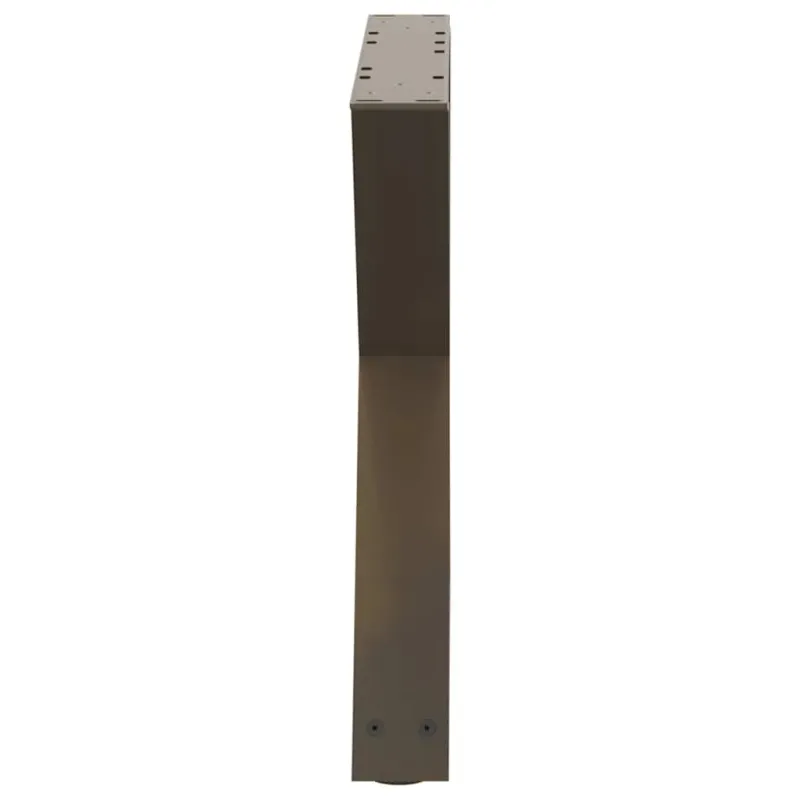 Kavos staliuko kojelės, 2 vnt., natūralus plienas, 60x(42-43,3) cm, plienas