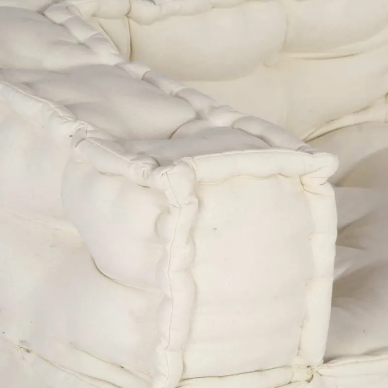 Dvivietė modulinė sofa, kreminės spalvos, 140x70x36, audinys
