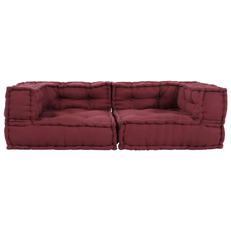 Dvivietė modulinė sofa, kaštoninės spalvos, 140x70x36, audinys