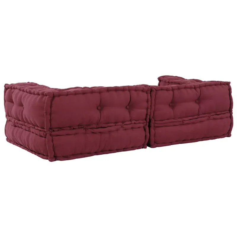 Dvivietė modulinė sofa, kaštoninės spalvos, 140x70x36, audinys