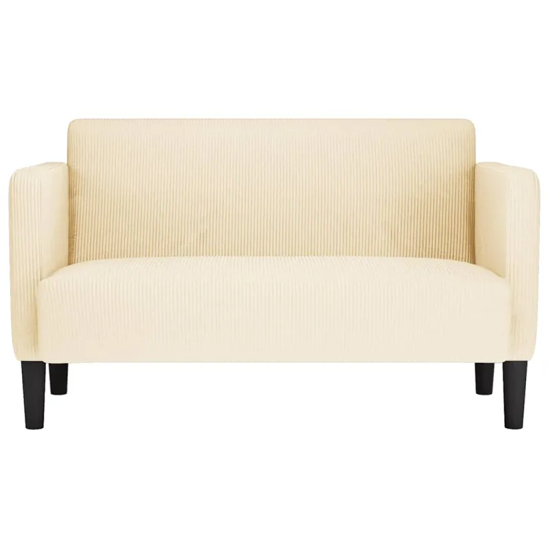 Loveseat sofa, kreminė, 109cm, velvetinis audinys
