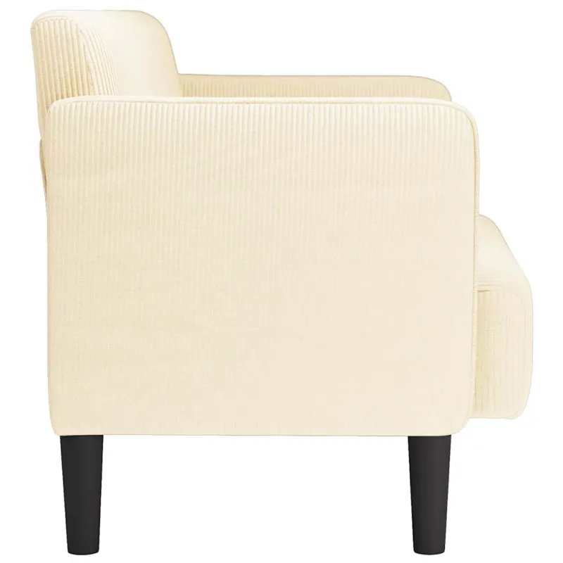 Loveseat sofa, kreminė, 109cm, velvetinis audinys