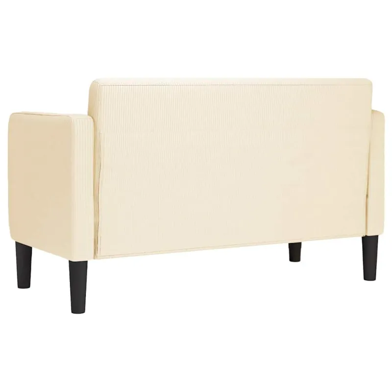 Loveseat sofa, kreminė, 109cm, velvetinis audinys