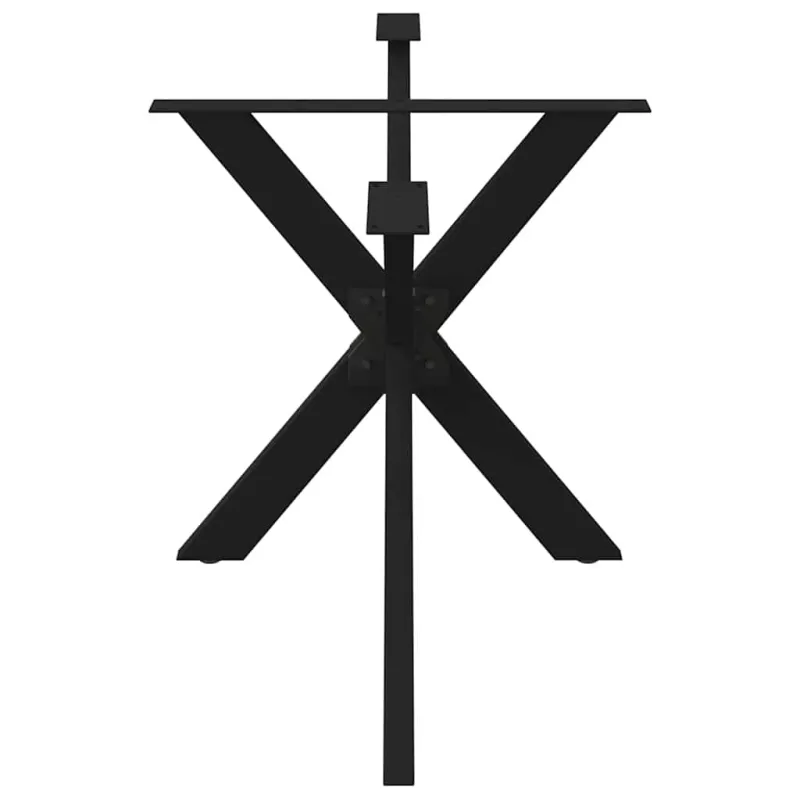 Valgomojo stalo koja, voro formos, juoda, 150x78x(72-73) cm, plienas