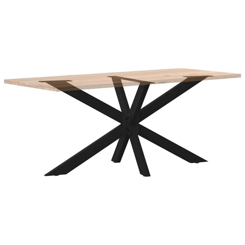 Valgomojo stalo koja, voro formos, juoda, 150x78x(72-73) cm, plienas