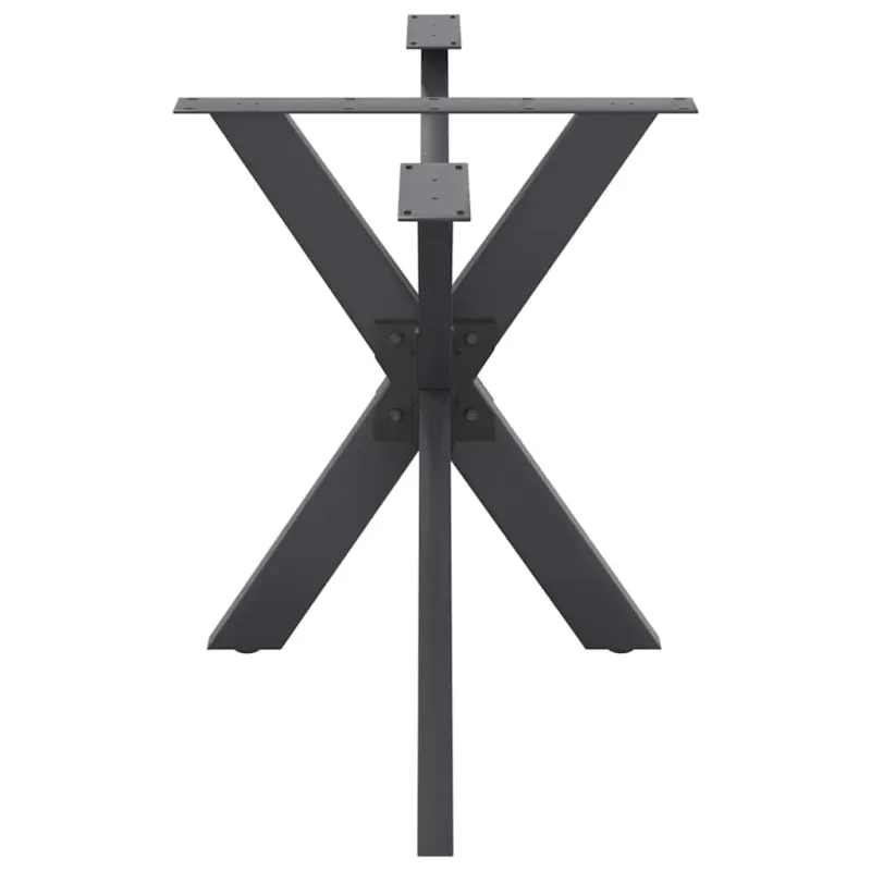 Valgomojo stalo koja, voro formos, antracito spalvos, 120x68x(72-73) cm, plienas