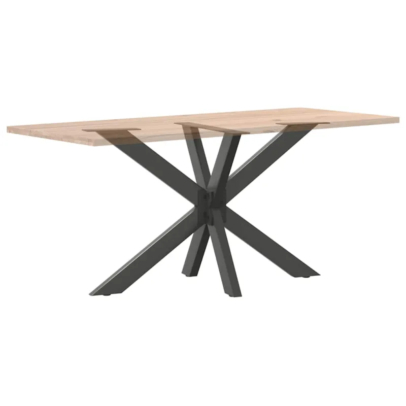Valgomojo stalo koja, voro formos, antracito spalvos, 120x68x(72-73) cm, plienas