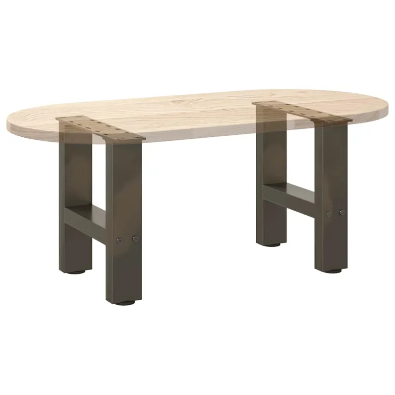 Kavos staliuko kojelės, 2 vnt., 40 x (30-31) cm, natūralus plienas