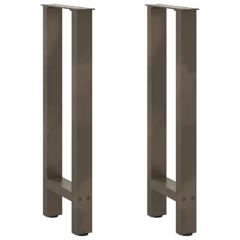 Konsolinio stalo kojos, 2 vnt., 38x(72-73) cm, natūralus plienas