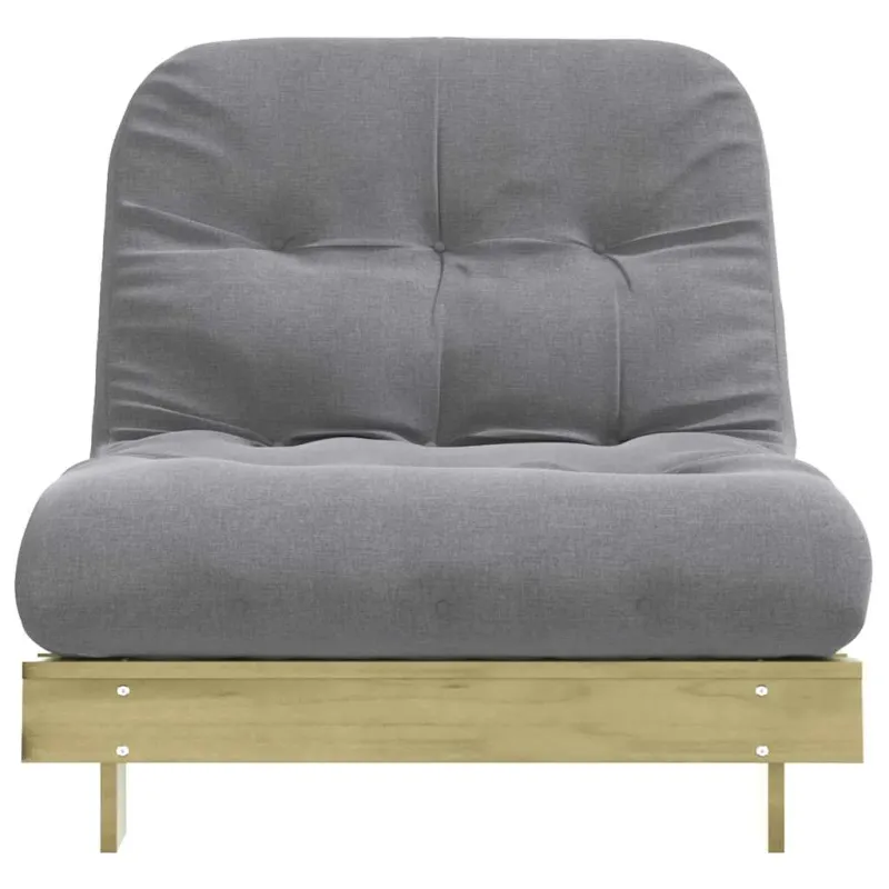 Futono sofa-lova su čiužiniu, 90x206x11cm, impregnuota pušis