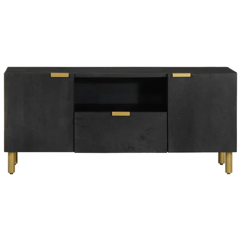 televizoriaus spintelė juoda 105x33x46 cm Engineered Wood