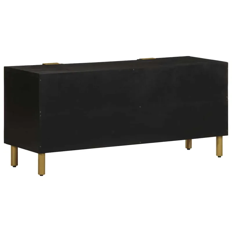 televizoriaus spintelė juoda 105x33x46 cm Engineered Wood
