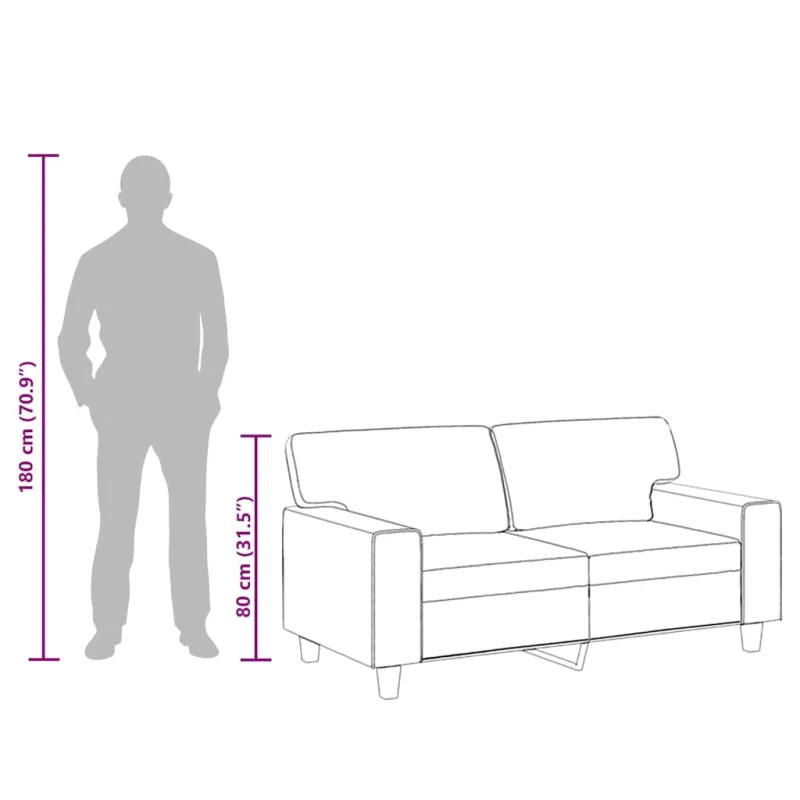 Dvivietė sofa, juodos spalvos, 120cm, dirbtinė oda