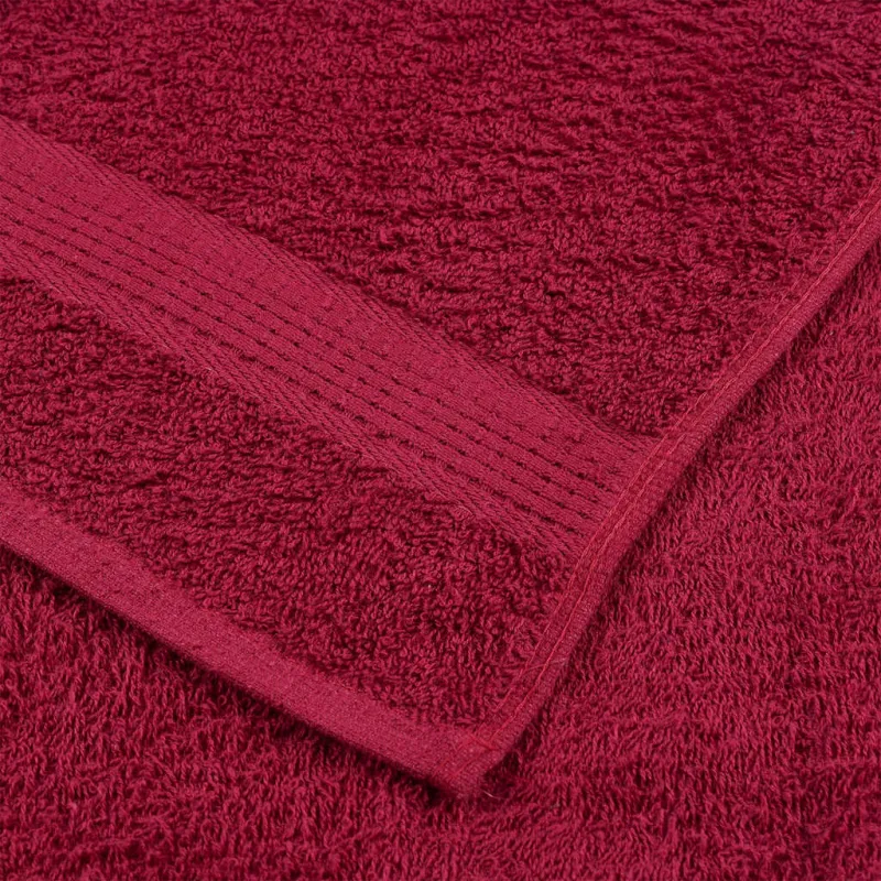 Svečių rankšluosčiai FROGN, 10 vnt., bordo spalvos, 30x50 cm, 360 g/m²