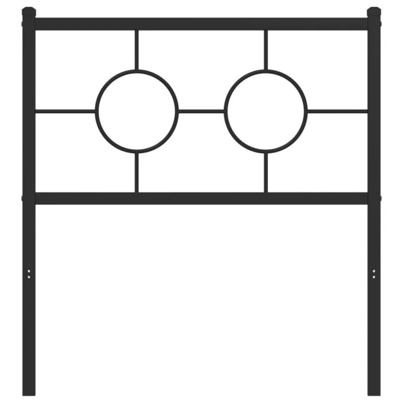 Metalinis keičiamas galvūgalis, juodas, 75 cm