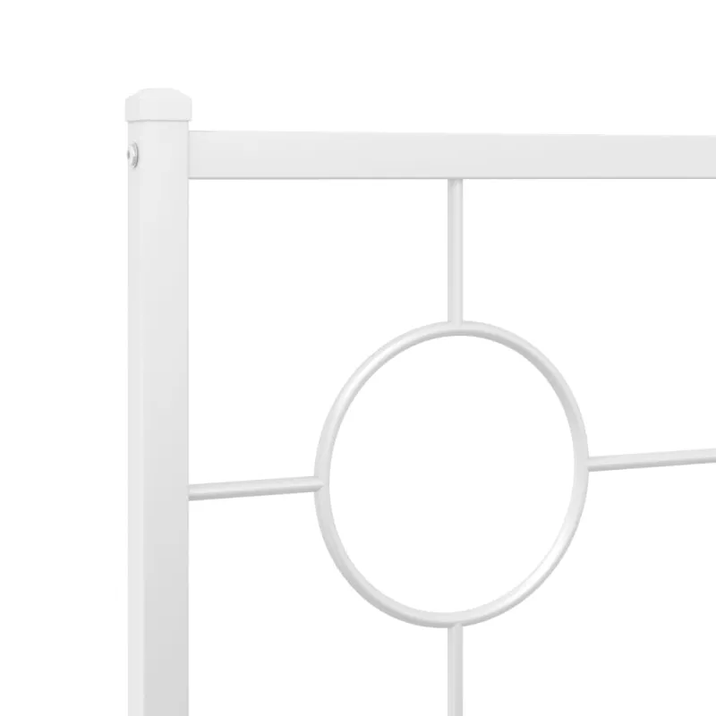Metalinis keičiamas galvūgalis, baltos spalvos, 75 cm