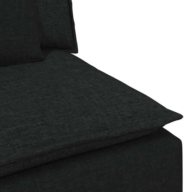 Modulinė sofa su pagalvėlėmis, juoda
