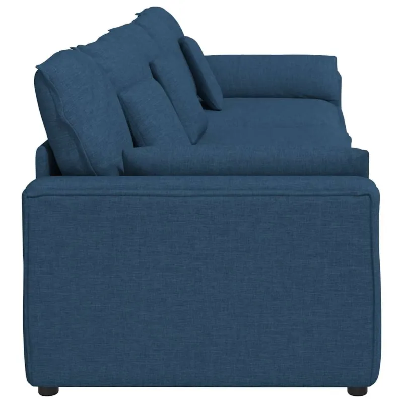 Modulinė sofa su pagalvėlėmis, mėlyna