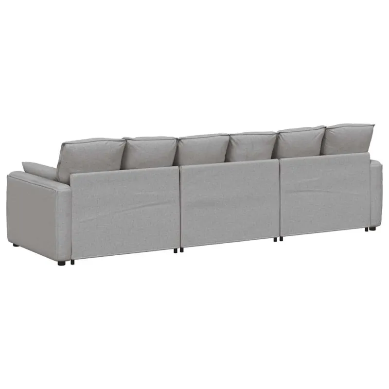 Modulinė sofa su pagalvėlėmis, debesų pilka