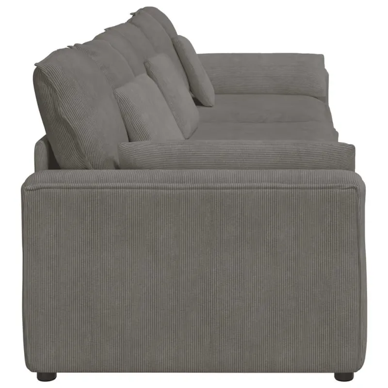 Modulinė sofa su pagalvėlėmis, šviesiai pilka