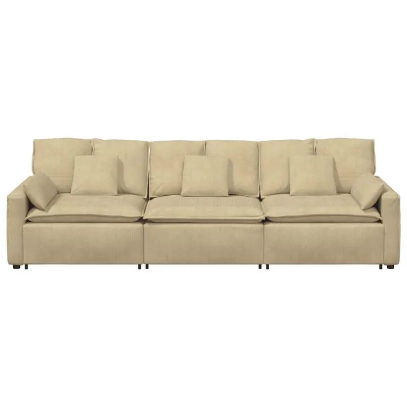 Modulinė sofa su pagalvėlėmis, pilkai žalia